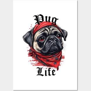 Pug Life - Light Colors Posters and Art